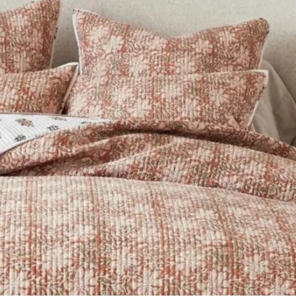 Pottery Barn Sloan Voile Reversible Pillow Sham Euro Terracotta